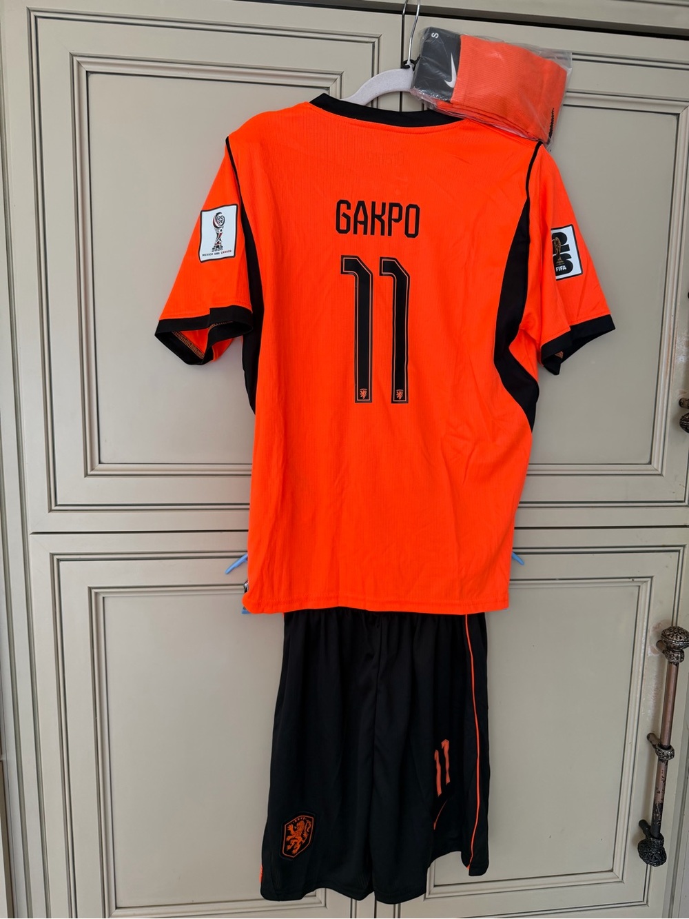 Nike FIFA 26 Netherlands Gakpo 11 Soccer Stadium Jersey Shorts Socks Home Set